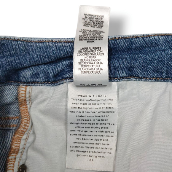EUC Good American Good Straight Frayed High Waist Ankle Straight Leg Jeans Sz 18 - Picture 7 of 10